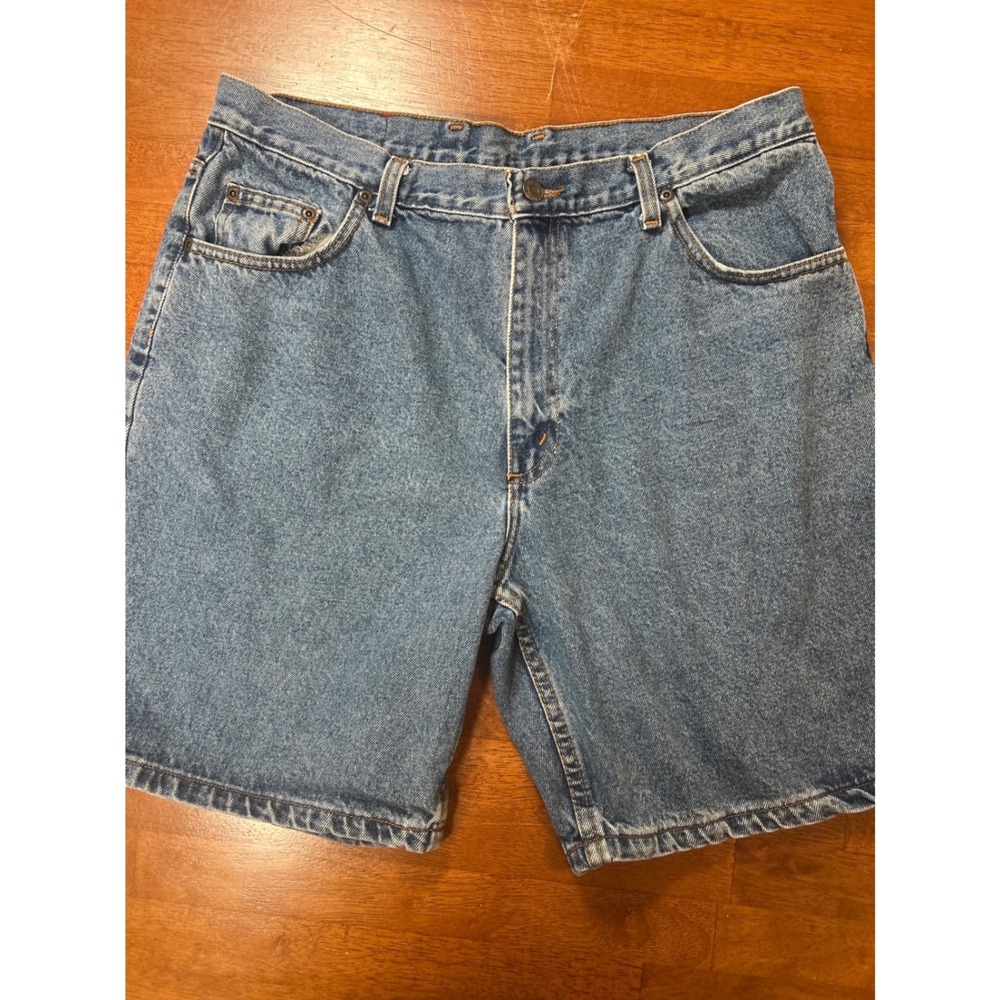 Vintage Two Pepper Denim Shorts Mens 36 Blue Medium Wash 100% Cotton Jean Shorts